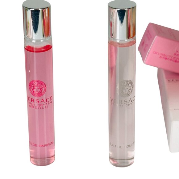 VERSACE Bright Crystal absolu rollerball Lot of 2 by Gianni Versace 10 ML - Picture 7 of 11